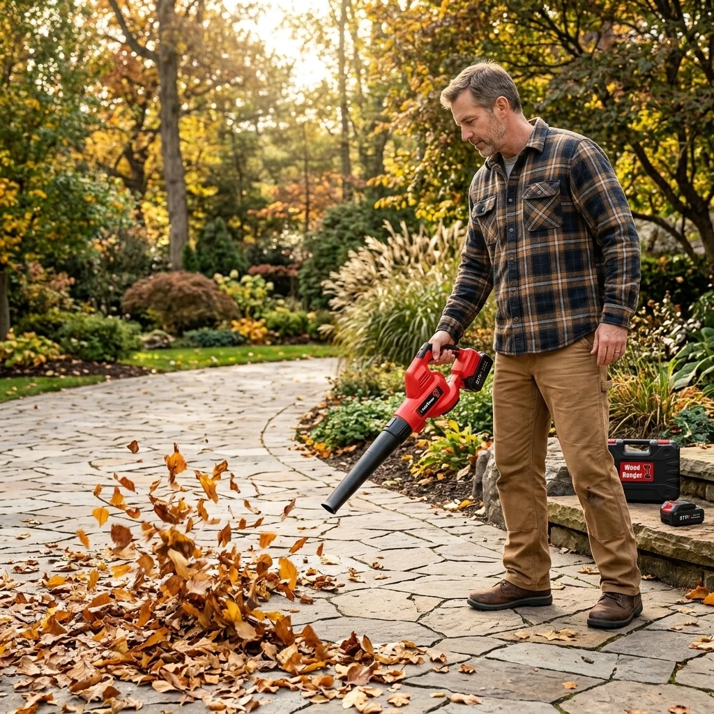 Wood Ranger Leaf Blower lifestyle photo